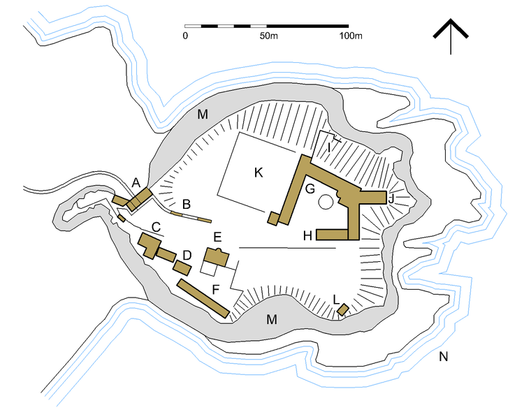 Plan of Dunnottar Castle