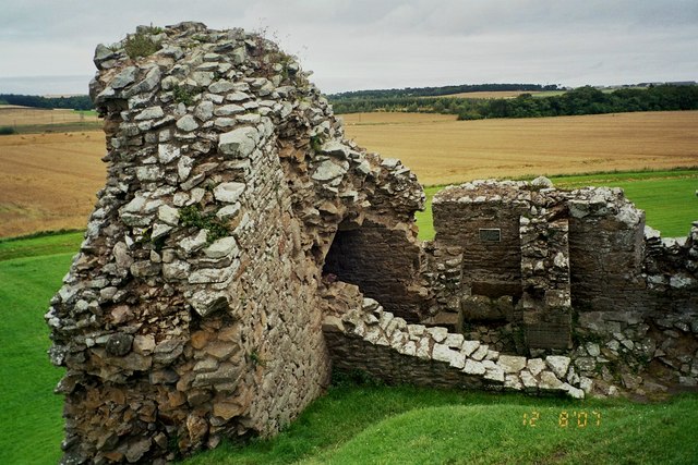 The south corner of the castle, broken away from the main tower block.