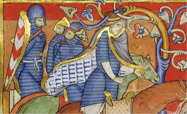 Cloaks in the Morgan M.619 Winchester Bible, dated 1160-1180, Winchester, England.