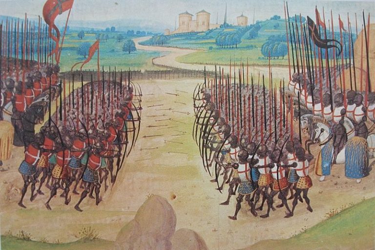Longbows used in the Battle of Agincourt (1415)