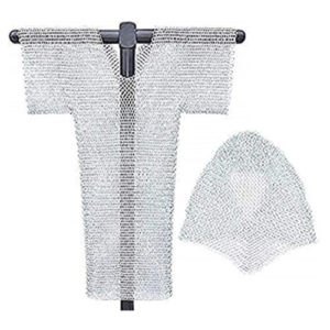 Half Sleeves Chainmail Shirt with Coif MS Butted