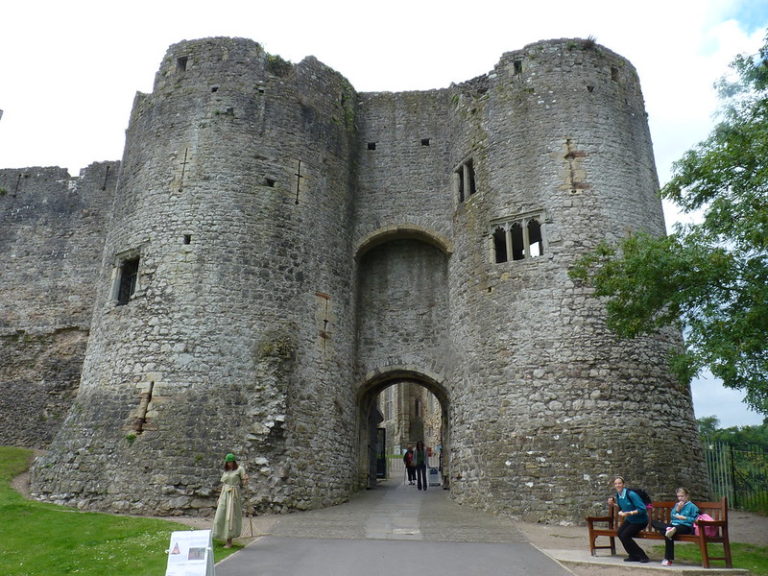 The gatehouse at Chepstow Castle.