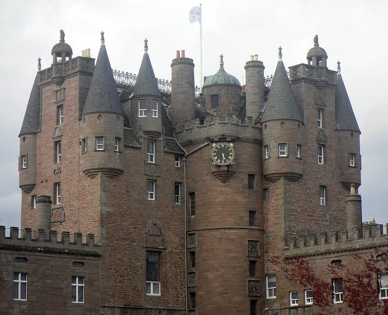 Turrets at Glamis Castle.