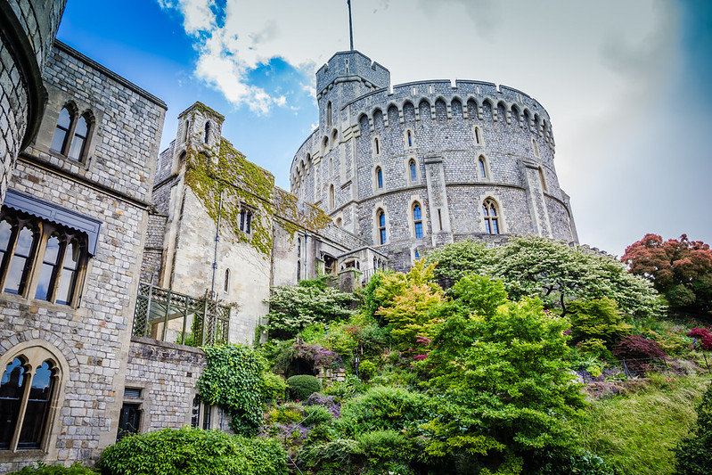 British Medieval Castles: Windsor Castle. Image courtesy of Flickr commons and Kevin Spencer.