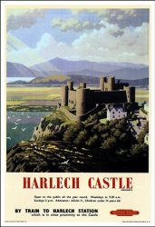 Harlech Castle Vintage Poster