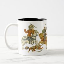 A Knight Saint Fighting in the Crusades Two-Tone Coffee Mug