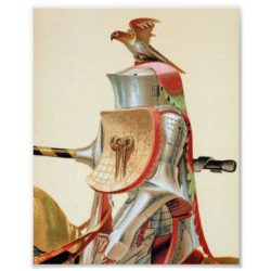 Jouster in Stechzeug Armour (1874) Litograph Poster