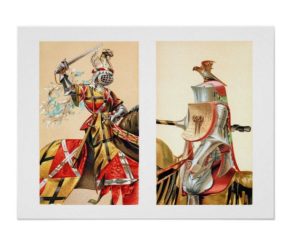 Medieval Knight and Jouster at Tournament Poster