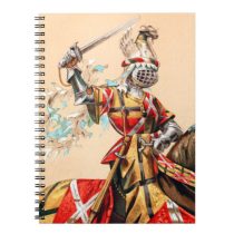 Knight at Tournament with Sword (1874) Lithograph Notebook
