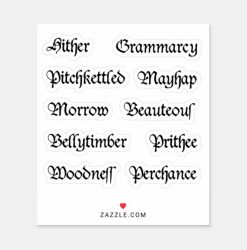 Medieval Word Stickers 1