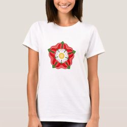 English Red Tudor Rose Heraldic Emblem T-Shirt