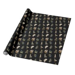Medieval and Tudor Beasts, Creatures and Animals Wrapping Paper